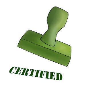 Tampon certifié